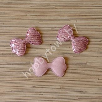 Патч с пайетками “Бантик” 6,3*3,5 см (цв. розовый) 1шт.