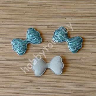 Патч с пайетками “Бантик” 6,3*3,5 см (цв. бирюзовый) 1шт.