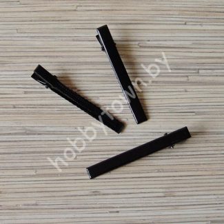 Зажим металлический 7,5 см (чёрный) 1шт.