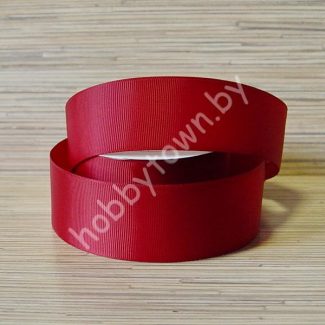 Лента репсовая, ширина 40 мм, (цв.бордовый 37) 1 метр