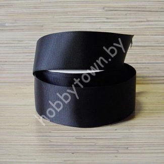 Лента репсовая, ширина 40 мм, (цв.чёрный 39) 1 метр