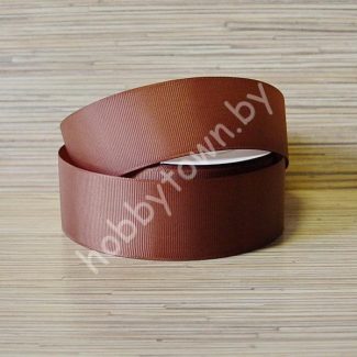 Лента репсовая, ширина 40 мм, (цв.т-коричневый 32) 1 метр