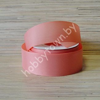 Лента репсовая, ширина 40 мм, (цв.т-персиковый 215) 1 метр