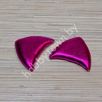 Патч “Ушки” 6x5 см (цв. фуксия) 1шт.