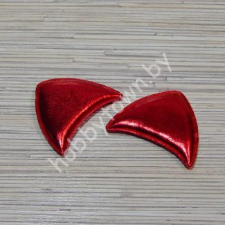 Патч “Ушки” 6x5 см (цв. красный) 1шт.