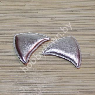 Патч “Ушки” 6x5 см (цв. серебро) 1шт.