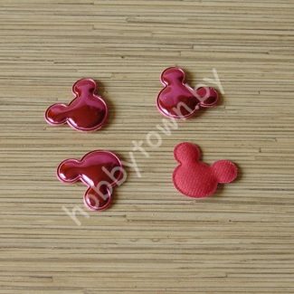 Патч глянец “Микки Маус” 4,0x3,5 см (цв. фуксия) 1шт.