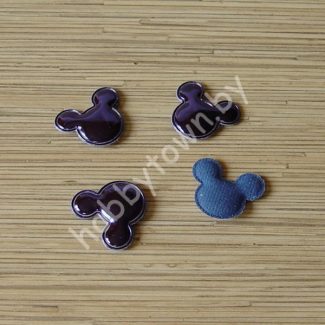 Патч глянец “Микки Маус” 4,0x3,5 см (цв. синий) 1шт.