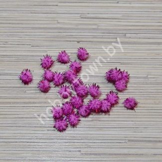 Помпоны с люрексом 1 см, (цв. розовый) 10 шт.