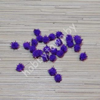 Помпоны с люрексом 1 см, (цв. сиреневый) 10 шт.