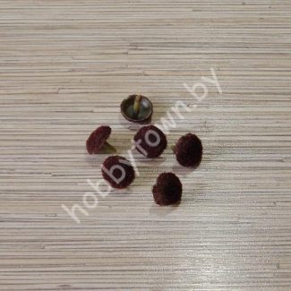 Серединки для цветов 2 см (цв. коричневый) набор 10шт.