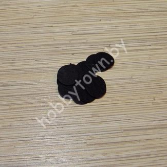 Фетровые пяточки 2,5 см (цв.чёрный) 10 шт.