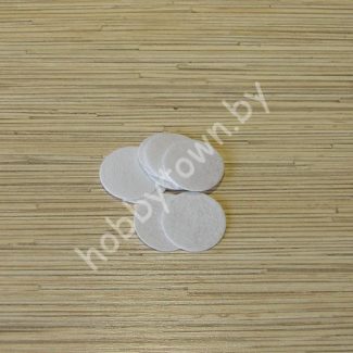 Фетровые пяточки 4 см (цв.белый) 10 шт.