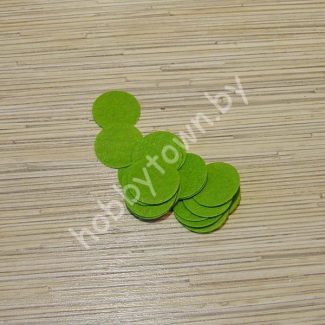 Фетровые пяточки 3 см (цв.зелёный) 10 шт.