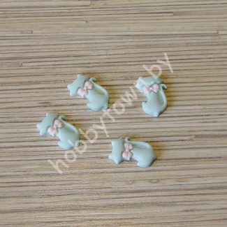 Кабошон Котик пластик 25 мм (цв. аквамарин) 1шт.