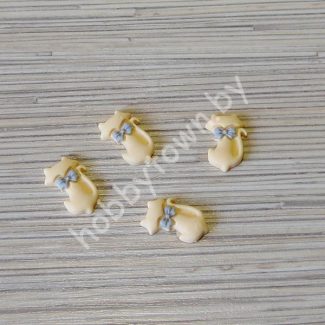 Кабошон Котик пластик 25 мм (цв. св-жёлтый) 1шт.