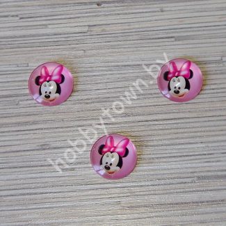 Кабошон Минни Маус-1, 25 мм (стекло) 1шт.