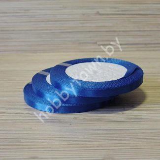 Лента атласная 0,6 см (цв.синий 040)