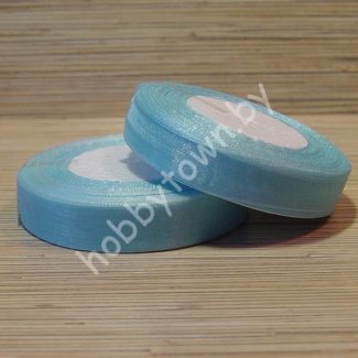 Лента органза 20мм (цв.голубой) 1 метр