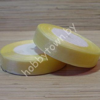 Лента органза 20мм (цв.кремовый) 1 метр