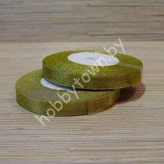 Лента-парча, ширина 12 мм,(цв.золото) 1 метр