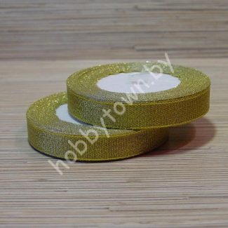 Лента-парча, ширина 15 мм,(цв.золото) 1 метр