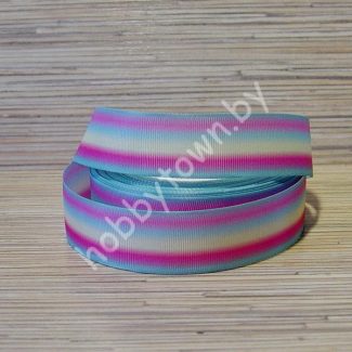 Лента репсовая 2,5см "Градиент-2" остаток 1м 50 см