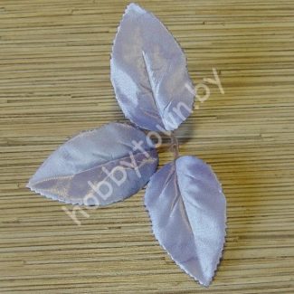 Листики (розетка из 3шт) 8X4,5 см (цв. нежно сиреневый)