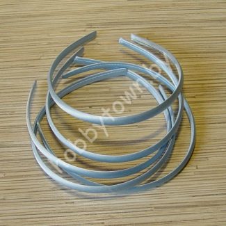 Ободок для волос (пластик+ткань) 1 см (цв. голубой)