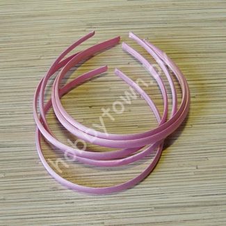 Ободок для волос (пластик+ткань) 1 см (цв. св-розовый)