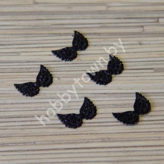 Патч Крылья маленькие, 1x2 см, (цв. чёрный) 1шт.