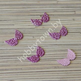 Патч Крылья маленькие, 1x2 см, (цв. розовый) 1шт.