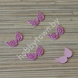 Патч Крылья маленькие, 1x2 см, (цв. св-розовый) 1шт.