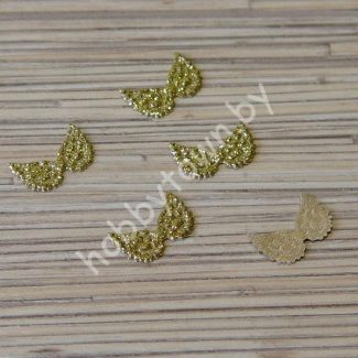 Патч Крылья маленькие, 1x2 см, (цв. золото) 1шт.