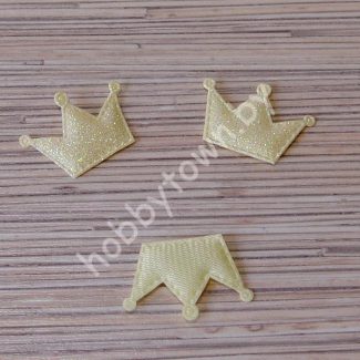 Патч с глиттером Корона 27х33мм (цв.лимонный) 1шт.