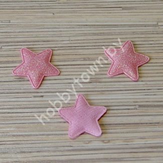 Патч с глиттером Звезда 30х30мм (цв.алый) 1шт.