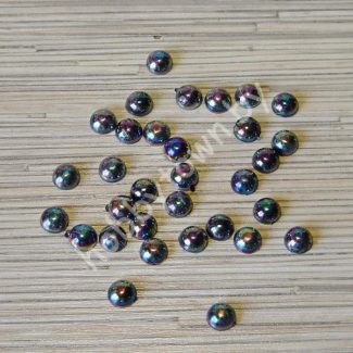 Полубусины 10мм (цв. чёрный перламутр) 10 шт.