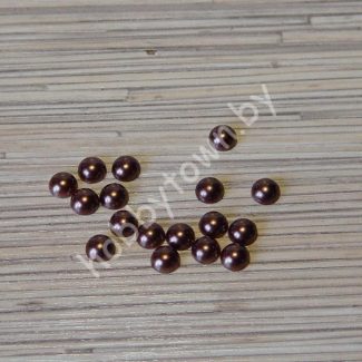 Полубусины-жемчуг 8 мм (цв. коричневый) 50 шт.