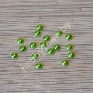 Полубусины-жемчуг 8 мм (цв. салатовый) 50 шт.