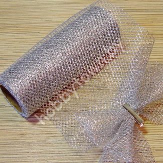 Сетка на шпульке 15см (цв.серебро) отрез 50 см