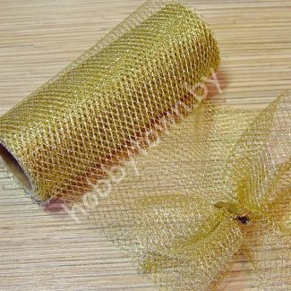 Сетка на шпульке 15см (цв.золото) отрез 50 см