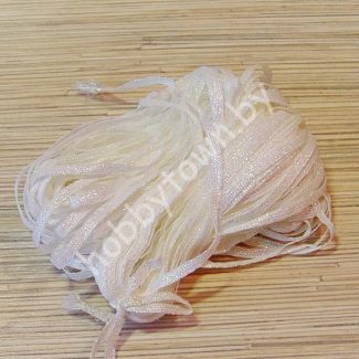 Тесьма отделочная с люрексом 5 мм (цв.белый) 1 м