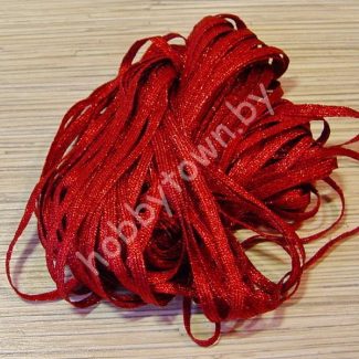 Тесьма отделочная с люрексом 5 мм (цв.красный) 1 м