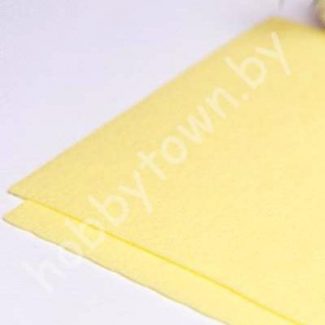 Фетр корейский жёсткий 1,2 мм, 20х28см, 40x28 см (цв. 818 Лимонный)