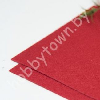 Фетр корейский жёсткий 1,2 мм, 20х28см (цв. 841 Рождественский красный )