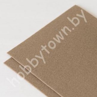 Фетр корейский жёсткий 1,2 мм, 20х28см, 40x28 см (цв. 878 Тёмно-бежевый)