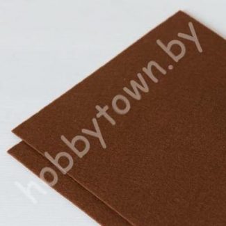 Фетр корейский жёсткий 1,2 мм, 20х28см (цв. 881 Коричневый)