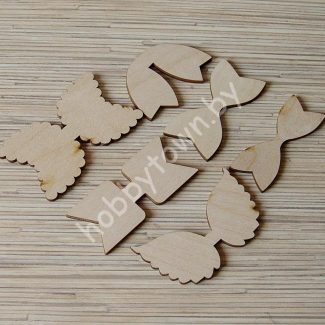Набор шаблонов Хвостики-крылышки фанера 3 мм для банта 10 см 6шт.