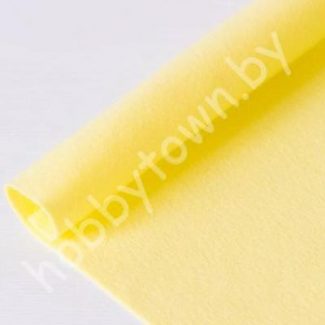 Фетр корейский мягкий 1 мм, 20х28см (цв. RN-07 Лимонный)