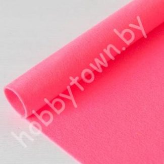 Фетр корейский мягкий 1 мм, 20х28см (цв. RN-09 Розовый неоновый)